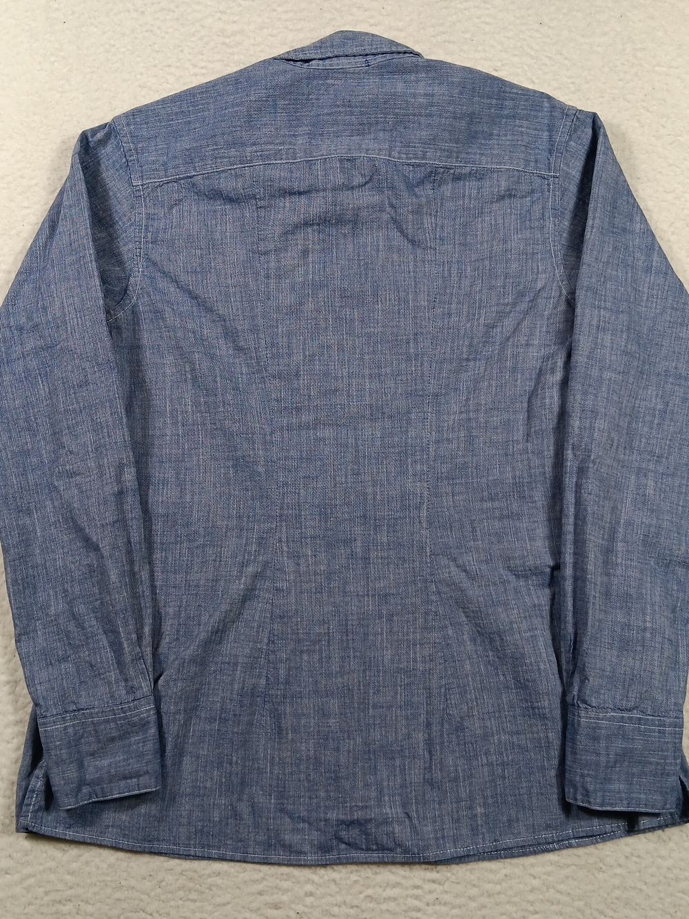 Jill McGowan Top Womens Small Blue Kacey Shirt Chambray Slim Cut  Preppy - Picture 4 of 8
